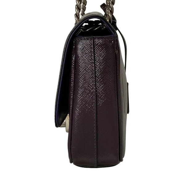 Auth PRADA Purple Patent Leather Shoulder Bag - Picture 5 of 14